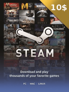 Steam Gift Card 10 USD - Steam Key - United States